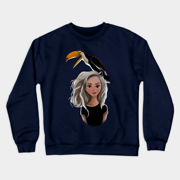 Toucan Crewneck Sweatshirt by Vladislava